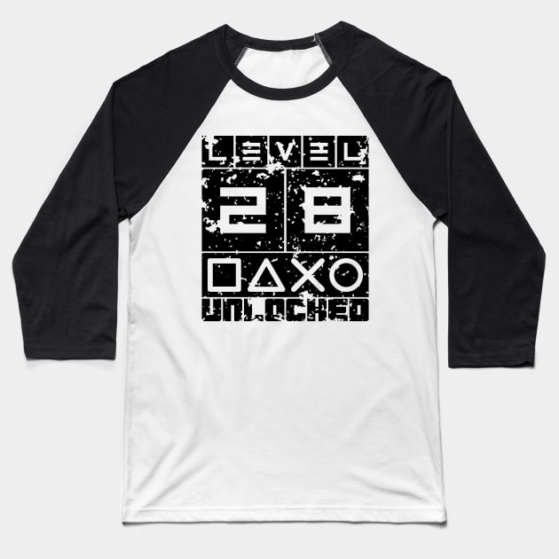 Level 28 unlocked Baseball T-Shirt by colorsplash